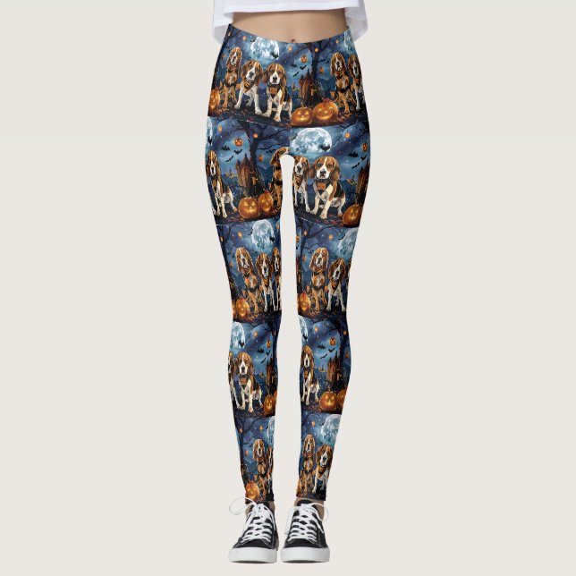 Leggings Beagle Halloween Espeluznante (Anverso)