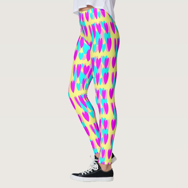 Leggings Bebé azul caliente rosa melancolía amarillo corazo (Izquierda)