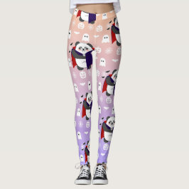 Leggings Bebé lindo de Halloween Vampiro Panda Dracula