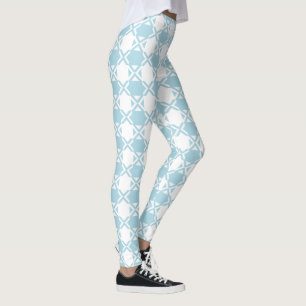 Leggings Bebé pálido Blue & White Pastel Gingham Xs