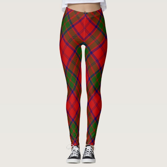 Leggings Becar tartán de platillos rojos (Anverso)