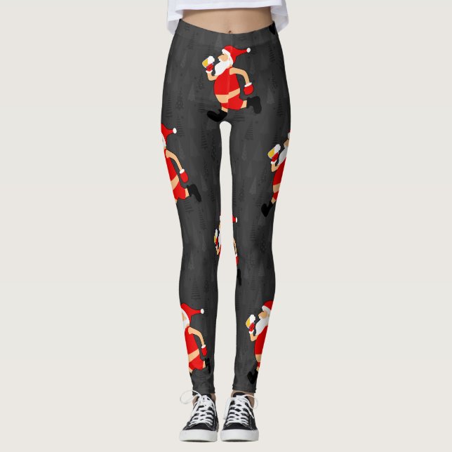 Leggings beer santa claus xmas (Anverso)