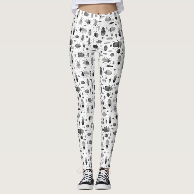 Leggings Beetle Black & White (Anverso)