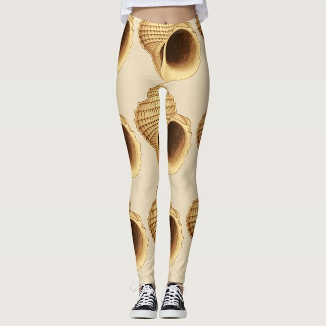 Leggings Beige Seashells (Anverso)