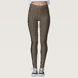Leggings Beige y franjas negras