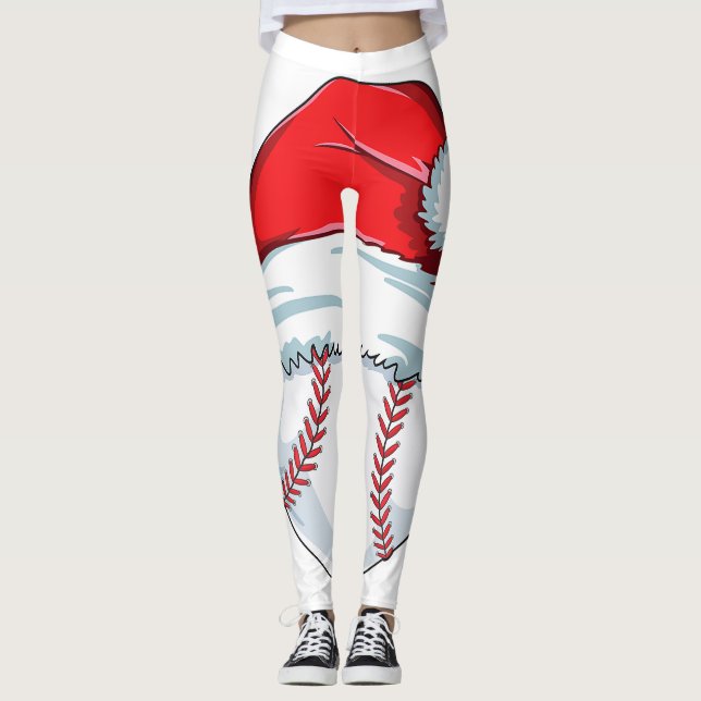 Leggings Béisbol Para Niños Hombres Ball Santa Pajama (Anverso)