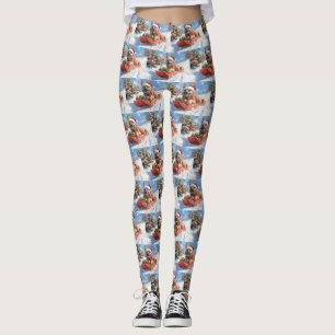 Leggings Belgian Malinoi en Trineo Deja que nieve Navidad