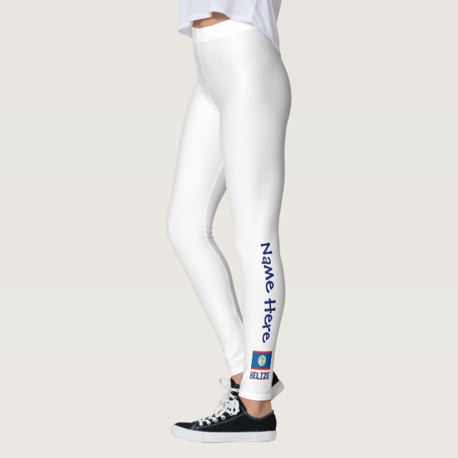 Leggings Belice y la bandera beliceña personalizada (Izquierda)