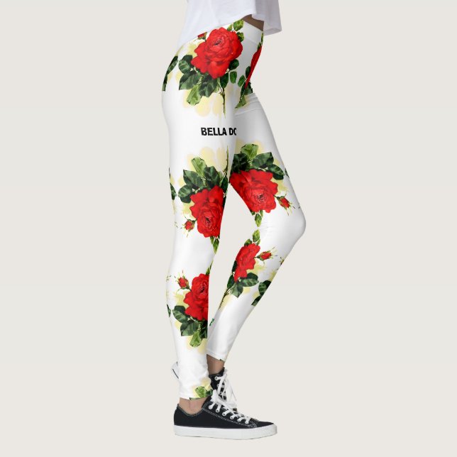 LEGGINGS ¡BELLA DONNA! (ROSAS ROJAS) (Derecha)