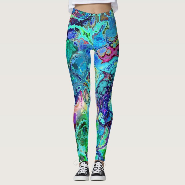 Leggings Bella Marble abstracto (Anverso)