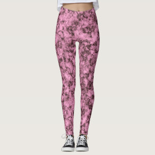 Leggings Bellas venas oscuras de mármol rosa brillante