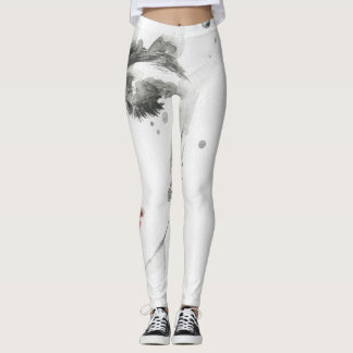 Leggings Belleza acuarela: Ilustracion retrato femenino