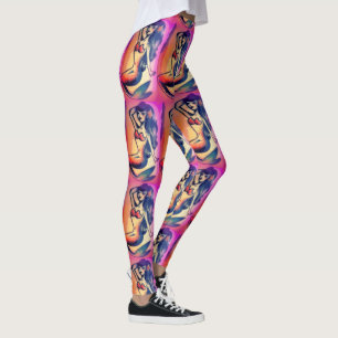 Leggings belleza blackhaired de la sirena