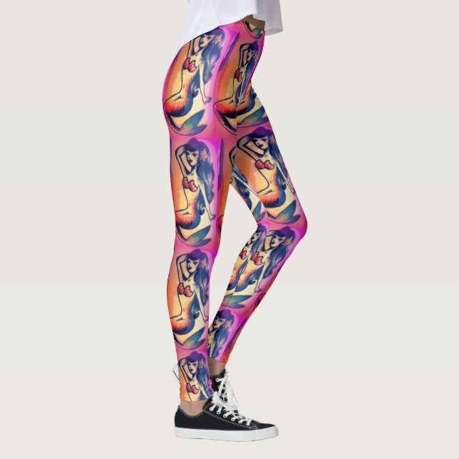 Leggings belleza blackhaired de la sirena (Derecha)