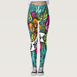 Leggings Belleza de Cojín decorativo con flores
