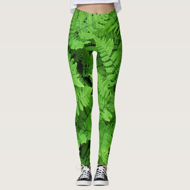 Leggings Belleza de helecho verde (Anverso)