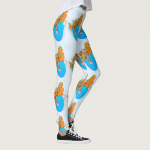 Leggings belleza de oro-haired de la sirena