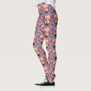 Leggings "Belleza reflexiva: Apple de vidrio con árbol de f