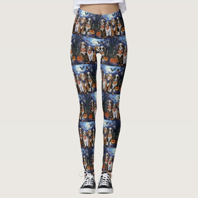 Leggings Bernedoodle Halloween Spooky (Anverso)