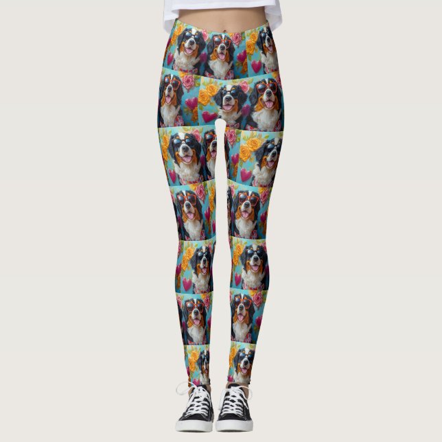 Leggings Bernese Mountain con El día de San Valentín de Ros (Anverso)