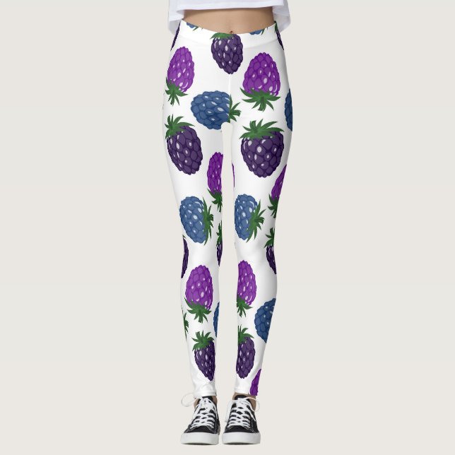 Leggings Berries Coloridas: Patrón Multicolored Seamless. (Anverso)