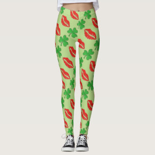 Leggings Bésame Soy los labios irlandeses Shamrock St.