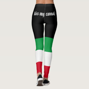Leggings Besar mi divertida bandera italiana cannoli