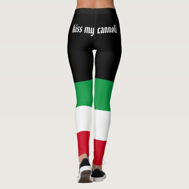 Leggings Besar mi divertida bandera italiana cannoli (Reverso)