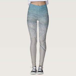 Leggings Beso de olas de cristal #1 #océano #pared #decorac