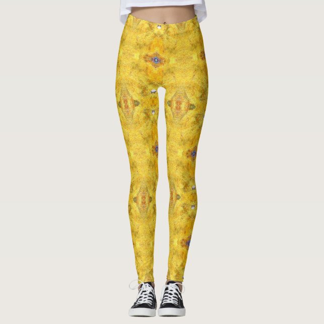 Leggings Bestia Azul Corriendo Amarillo (Anverso)