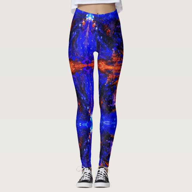 Leggings Bestia Azul Corriendo Fuego (Anverso)