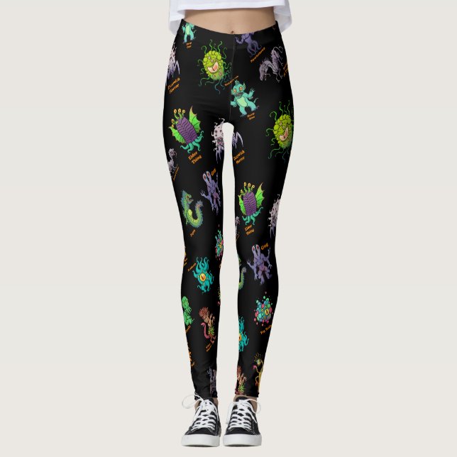 Leggings Bestiario II de Cthulhu Lovecraft Mythos Chibi (Anverso)