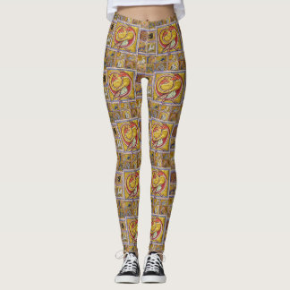 LEGGINGS BESTIARIO MEDIEVAL EXTRAÑO, DRAGÓN DE SNAKE, ANIMA