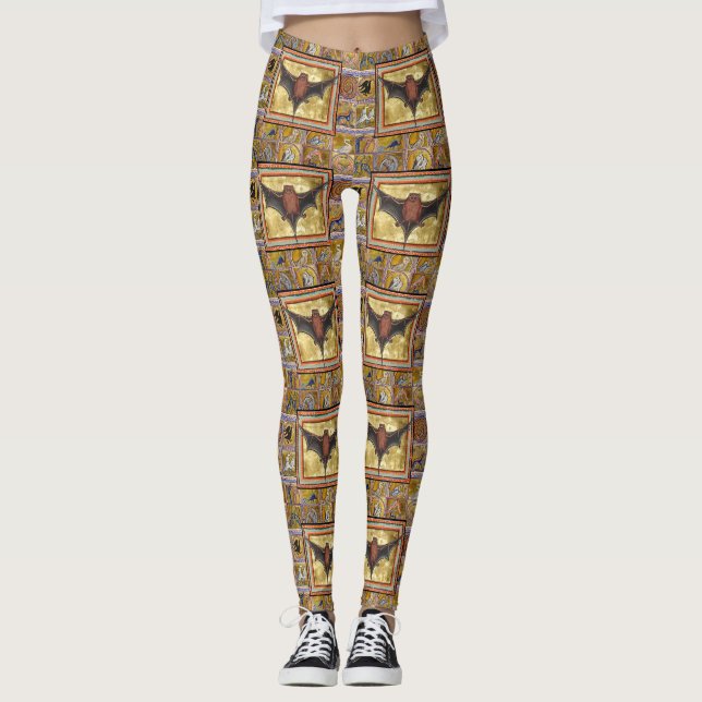 LEGGINGS BESTIARIO MEDIEVAL, MASA DE VUELO, ANIMALES FOREST (Anverso)