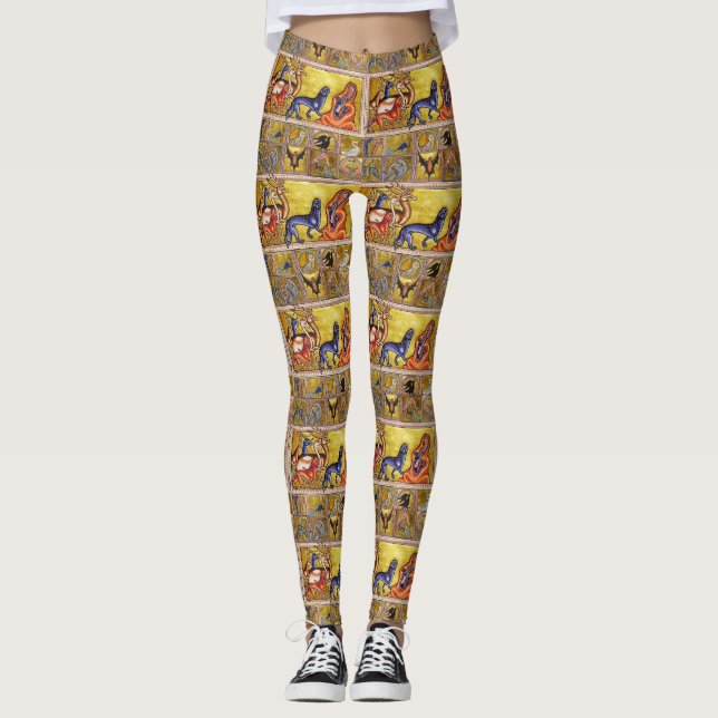 LEGGINGS BESTIARIO MEDIEVO,DEERS,CABRA,PANADOR DE CAMELLO,D (Anverso)