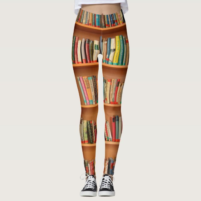 Leggings Biblioteca de libros Librería Lectura de Bookworm (Anverso)