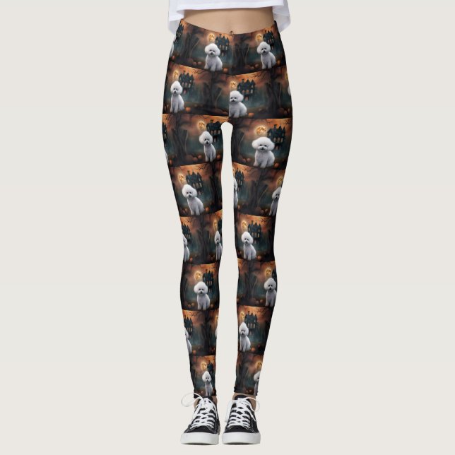 Leggings Bichon Frise Halloween Scary (Anverso)