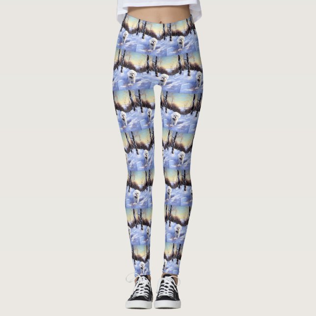 Leggings Bichon Frise Let It Snow Navidades (Anverso)