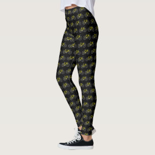 Leggings Bicicletas amarillas en negro
