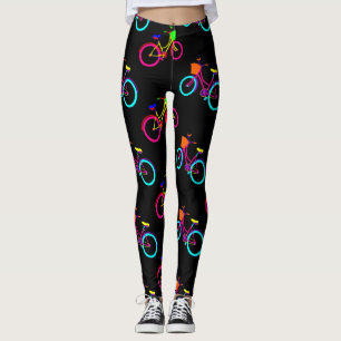 Leggings bicicletas arcoiris negras coloridas