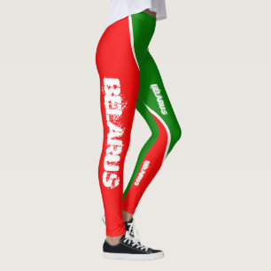 Leggings Bielorrusia Colores de bandera nacional bielorruso