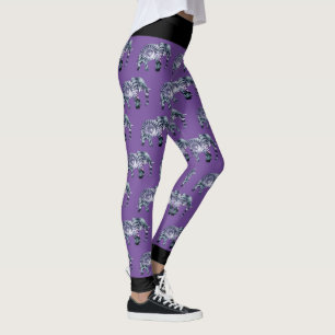 Leggings Bienestar Animal - Silueta de Elefante Fractal 2