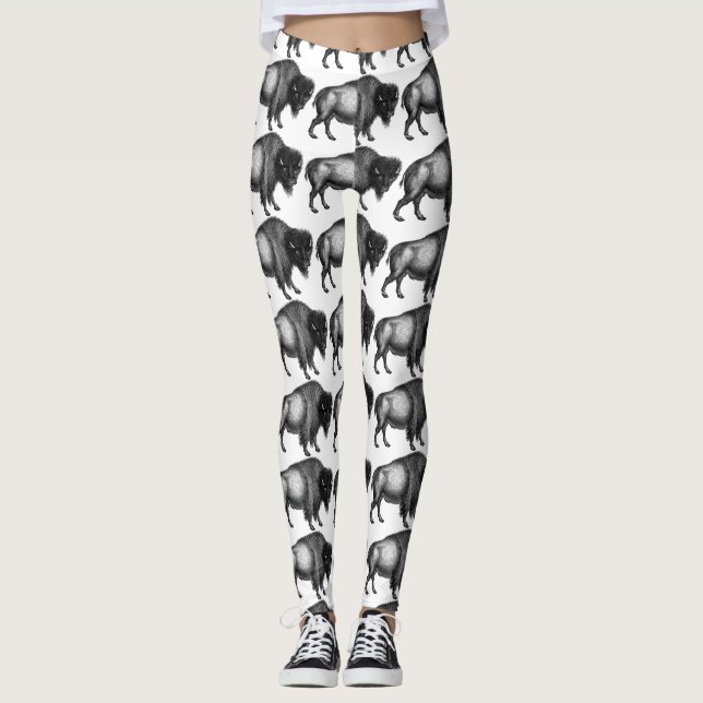 Leggings Big Bison Buffalo Thunder_Cove  (Anverso)
