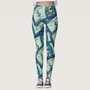 Leggings Billetes en dólares: Patrón de dinero sin pérdidas
