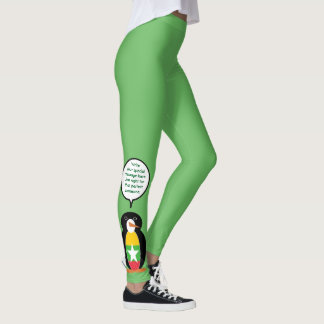 Leggings Birmania Myanmar habla de la señora Penguin person