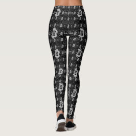 Leggings Bitcoin Digital Money Black Cryptocurrency