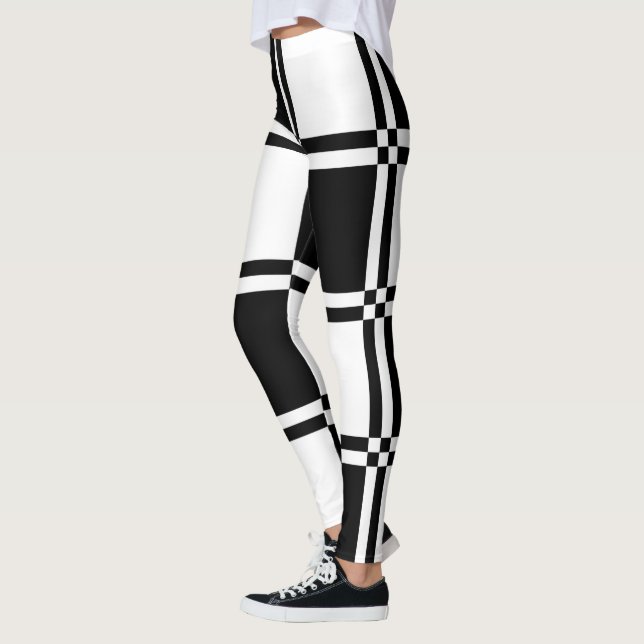 Leggings Black and White Checkered (Izquierda)