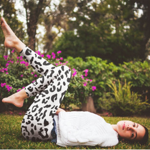 Leggings Black and White Leopardo Spot