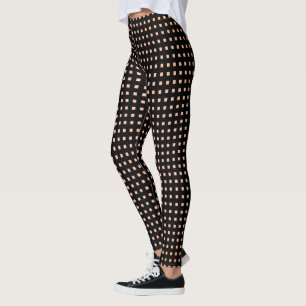 Leggings Black-Checks-Gold-_CLASSIC REVAMPED-XS-TO--XL_