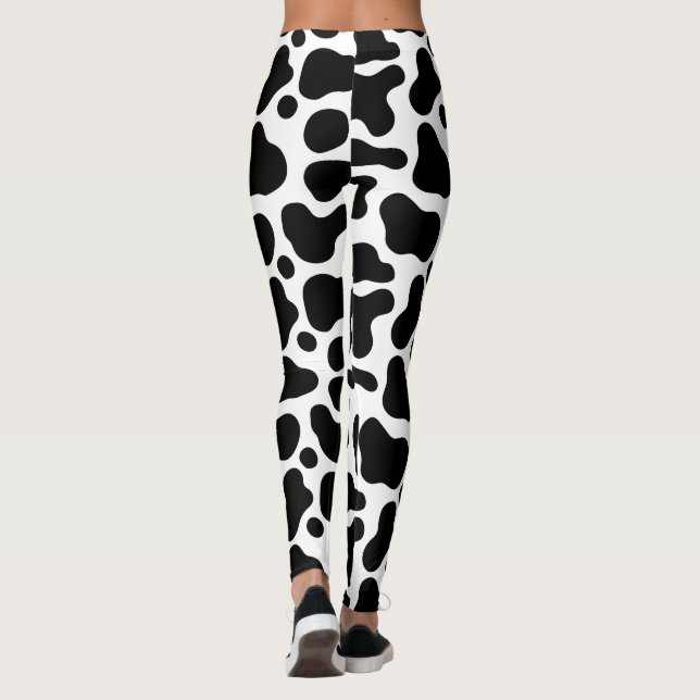 Leggings black cow riddle (Reverso)